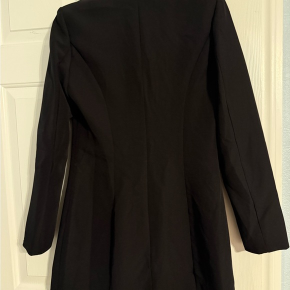 Women's Black Double-Breasted Blazer Dress/Coat- Size M/US 6 - Picture 4 of 7